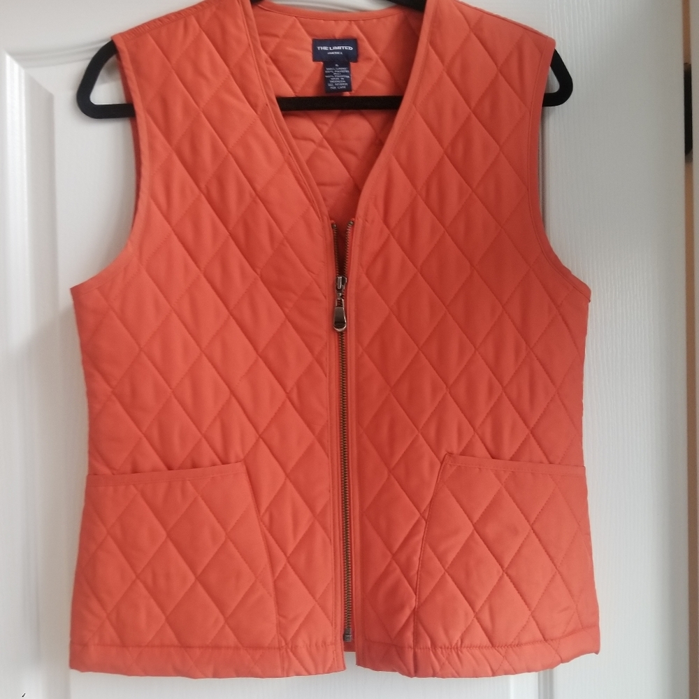 Orange puffer jacket